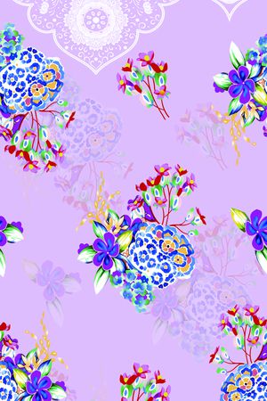 绣球花印花华亿平台图片