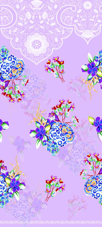 绣球花印花华亿平台图片