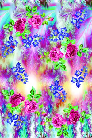 玫瑰印花华亿平台图片