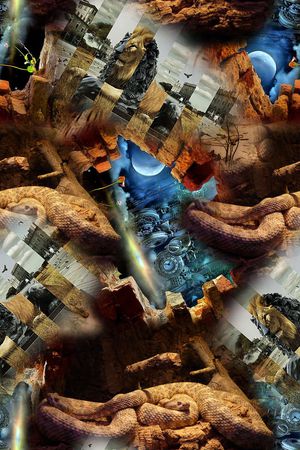 时尚抽象手绘水彩钟表数码印花印花华亿平台图片