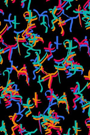 秘密3.0【手绘涂鸦】印花华亿平台图片