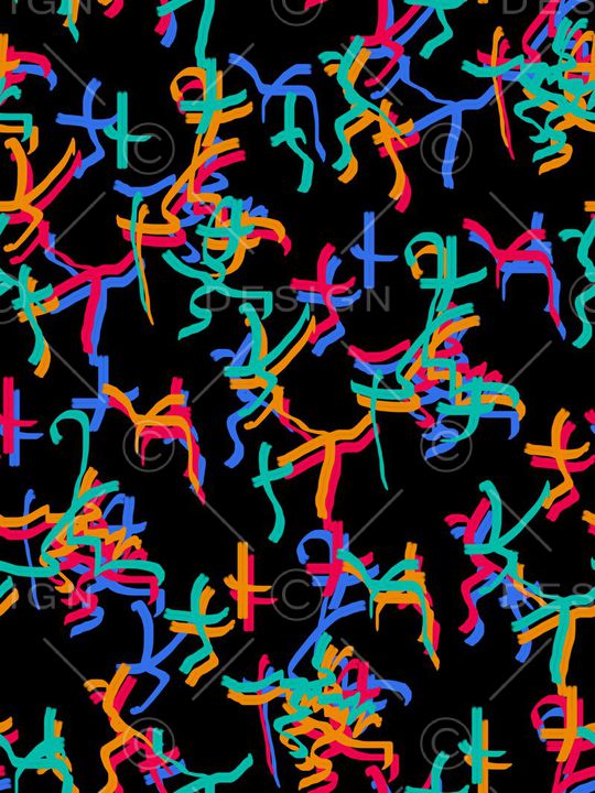 秘密3.0【手绘涂鸦】印花华亿平台图片