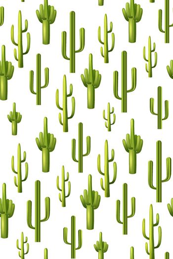 672072-手绘趣味沙漠植物 仙人掌 热带植物