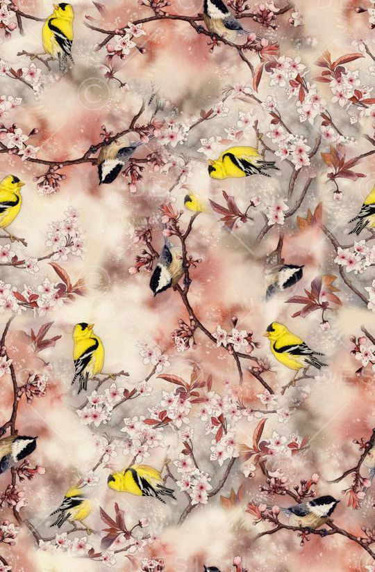 时尚抽象手绘女装裙子植物花鸟水数码印花印花华亿平台图片