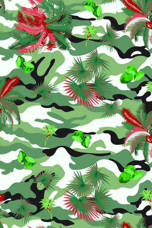 军装迷彩印花华亿平台图片