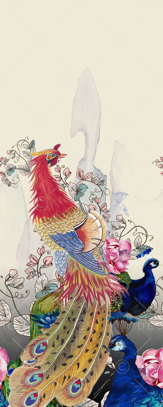 孔雀印花华亿平台图片