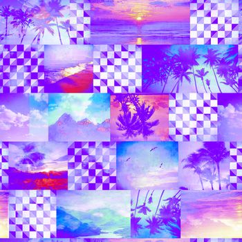 海滩印花华亿平台图片