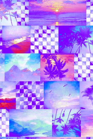 海滩印花华亿平台图片