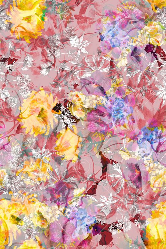 淡雅印花华亿平台图片