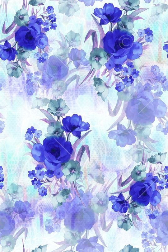 手绘花卉印花华亿平台图片