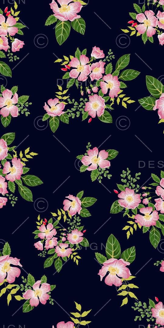 手绘花印花华亿平台图片