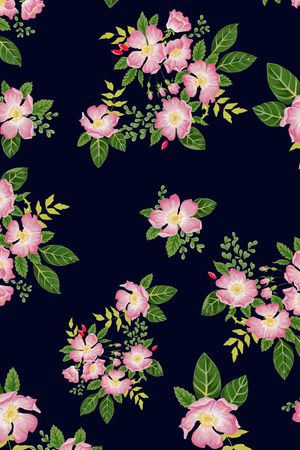 手绘花印花华亿平台图片