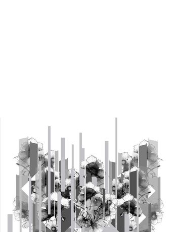 黑白花卉印花华亿平台图片