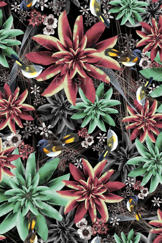 花卉印花华亿平台图片