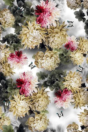 中国风印花华亿平台图片