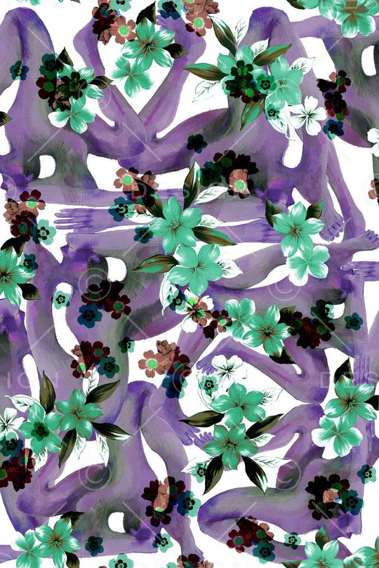 花卉印花华亿平台图片