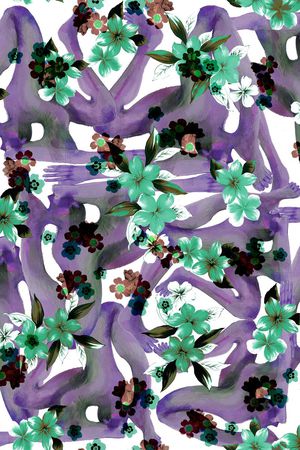 花卉印花华亿平台图片