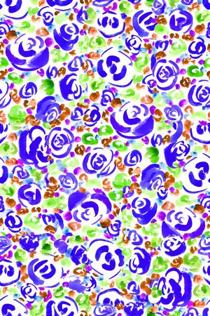 手绘玫瑰印花华亿平台图片