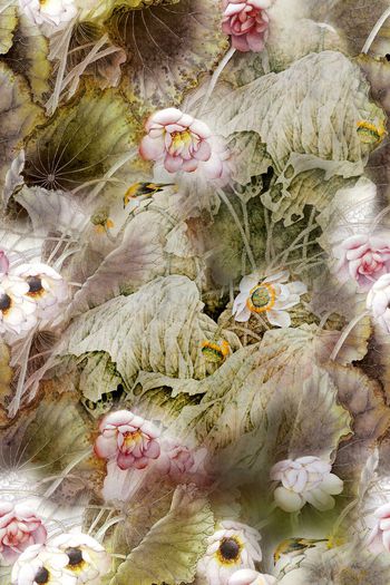 花卉印花华亿平台图片