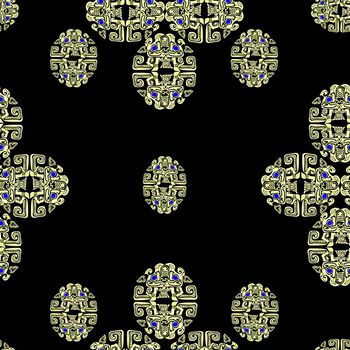 672455-民族底纹黑