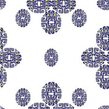 672457-民族底纹蓝