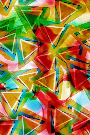 不规则几何印花华亿平台图片