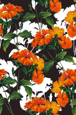 水彩、浪漫、花卉、女装印花华亿平台图片