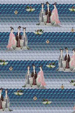 中国风印花华亿平台图片