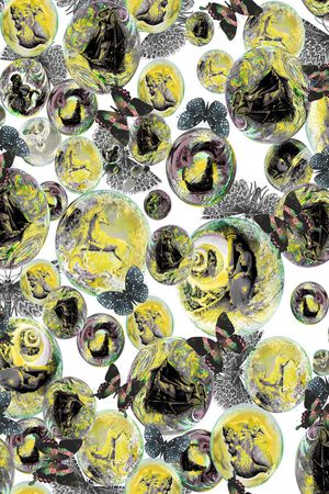 神话人物印花华亿平台图片