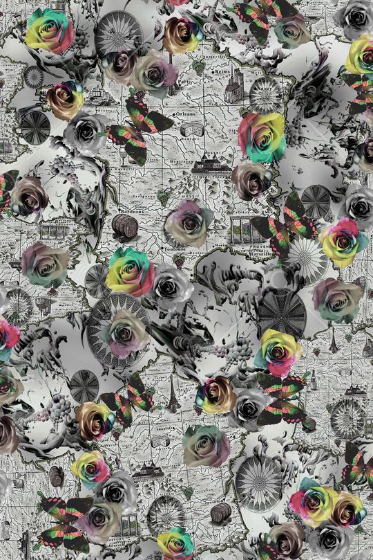 花卉印花华亿平台图片