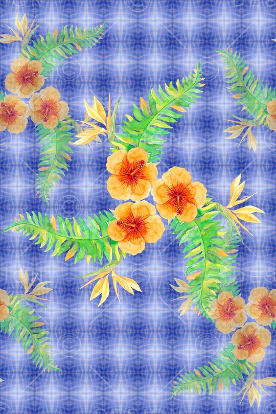 几何炫彩印花华亿平台图片