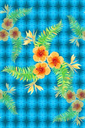 几何炫彩印花华亿平台图片