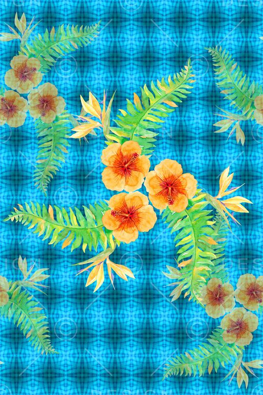 几何炫彩印花华亿平台图片