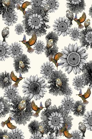 花卉印花华亿平台图片