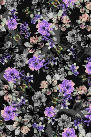 花卉印花华亿平台图片