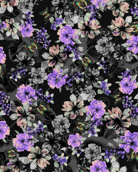 花卉印花华亿平台图片