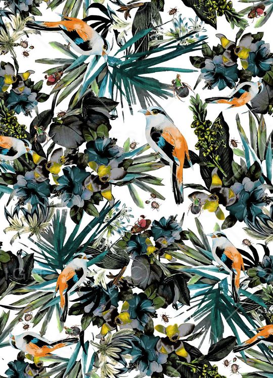 花卉印花华亿平台图片