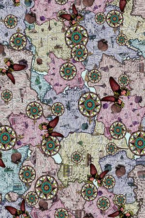 欧式复古印花华亿平台图片