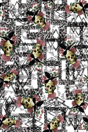 水彩花卉印花华亿平台图片