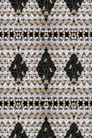 抽象人物印花华亿平台图片