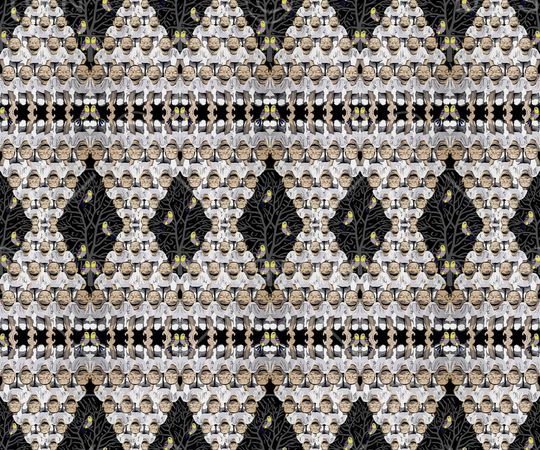 抽象人物印花华亿平台图片