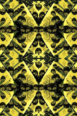 抽象几何印花华亿平台图片