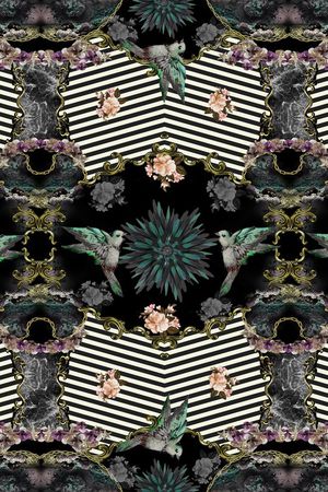 欧式风格印花华亿平台图片