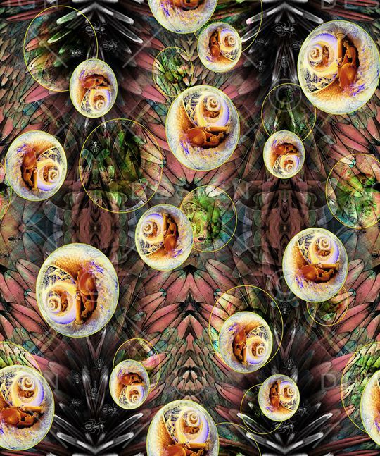 神话人物印花华亿平台图片