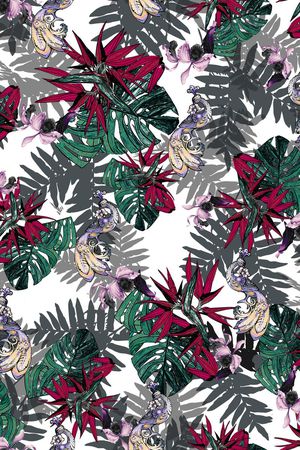 棕榈叶印花华亿平台图片