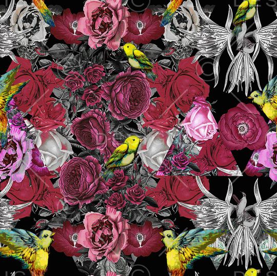 花卉印花华亿平台图片