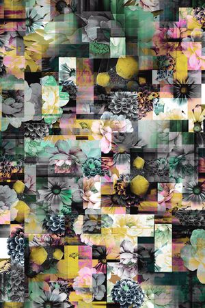 时尚花卉印花华亿平台图片