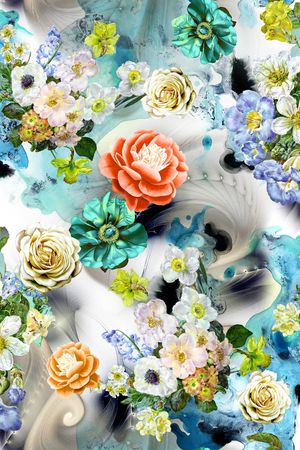 花朵印花华亿平台图片