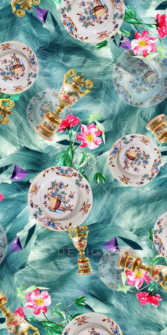 抽象底纹印花华亿平台图片