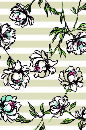 条子和花印花华亿平台图片